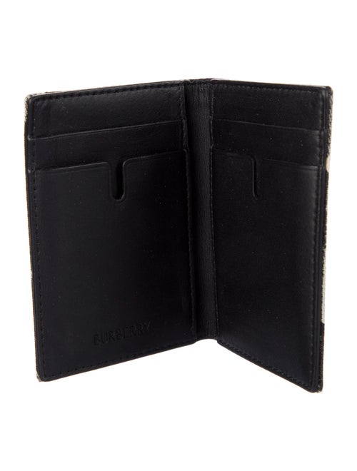 Burberry Canvas Plaid Print Wallet