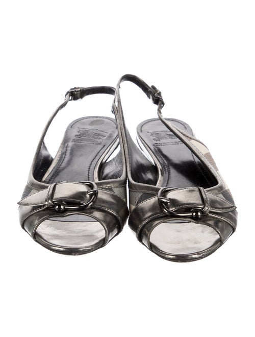 Burberry Nova Check Pattern Slingback Sandals