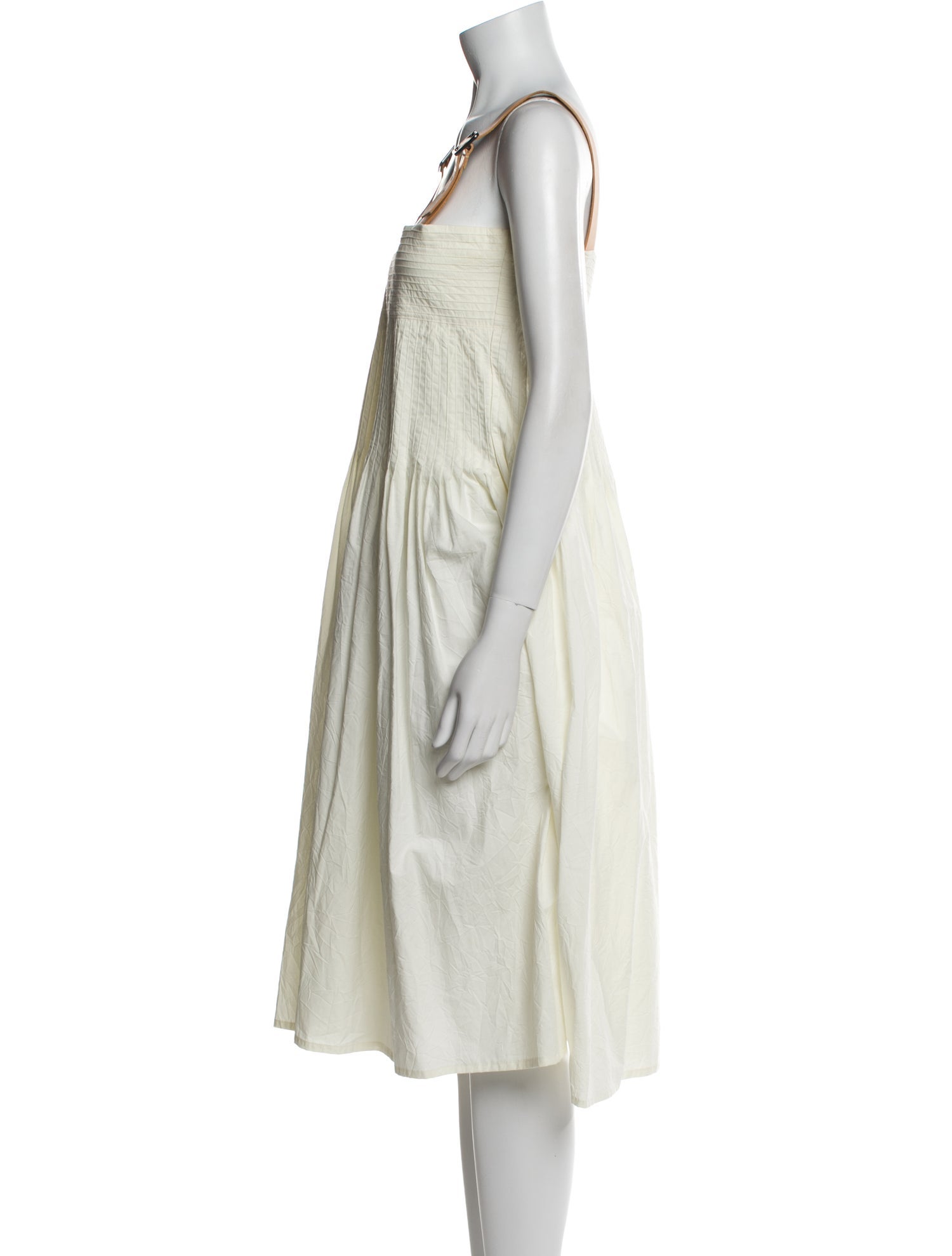 Burberry Square Neckline Midi Length Dress