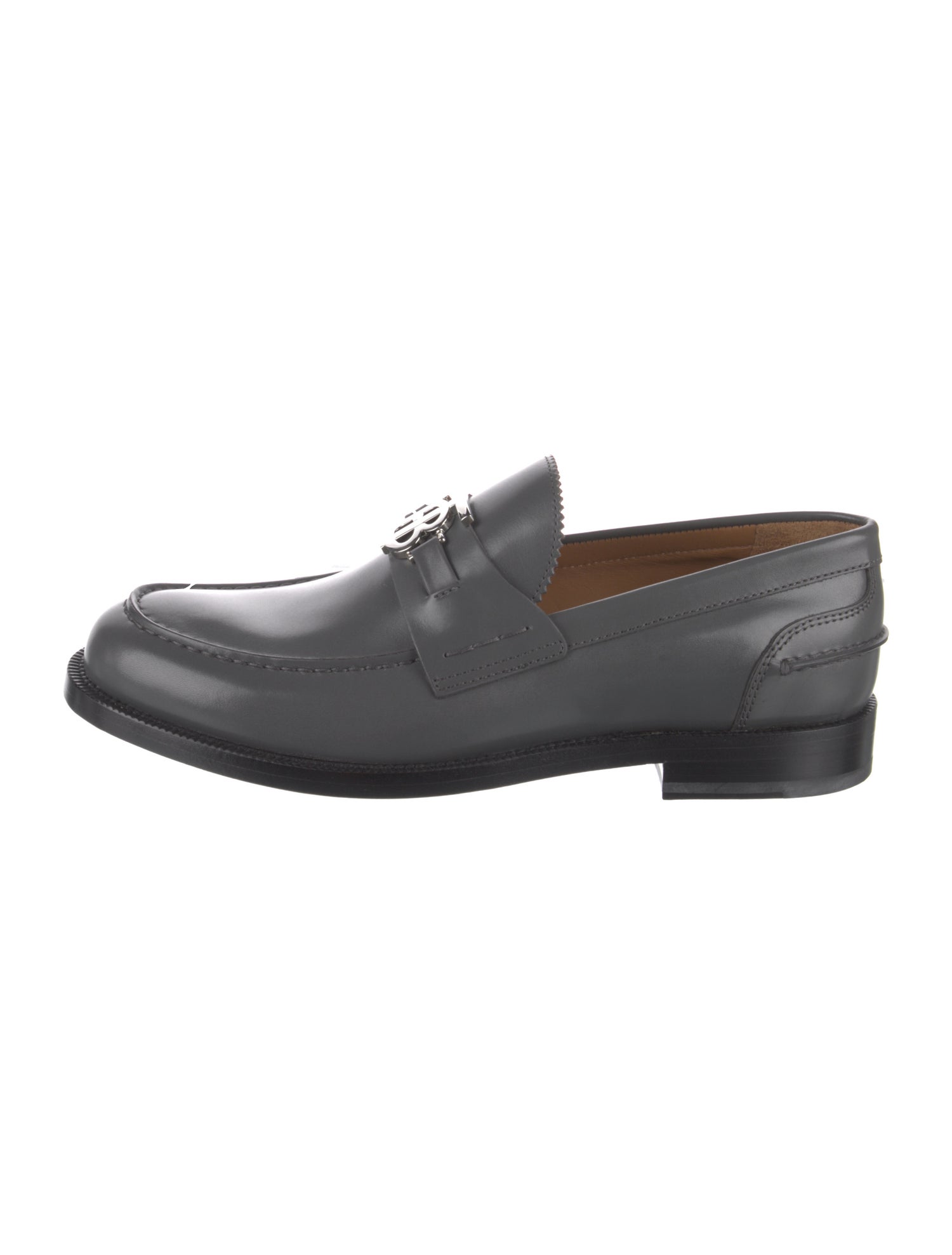 Burberry TB Monogram Leather Dress Loafers