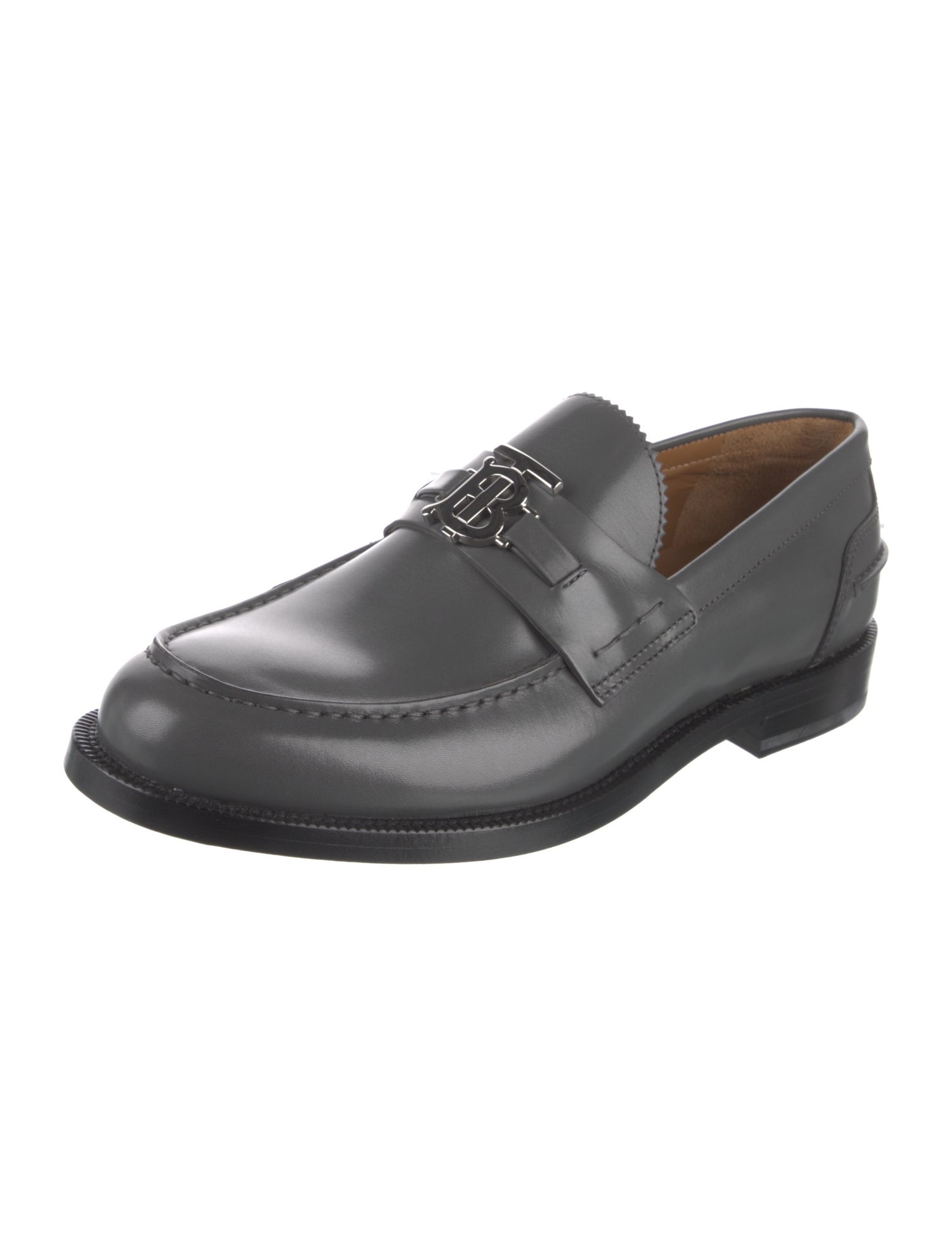 Burberry TB Monogram Leather Dress Loafers