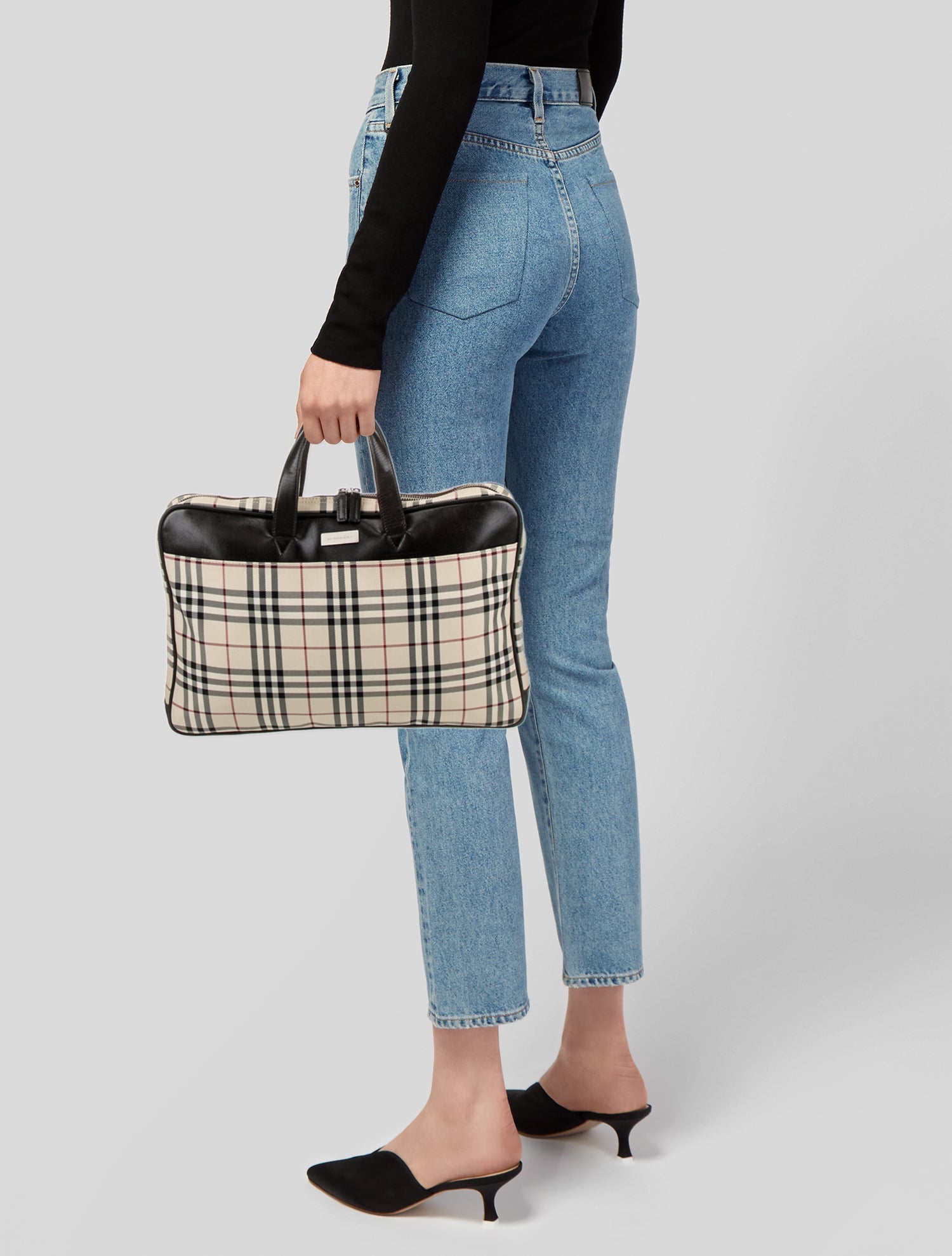 Burberry Nova Check Top Handle Bag