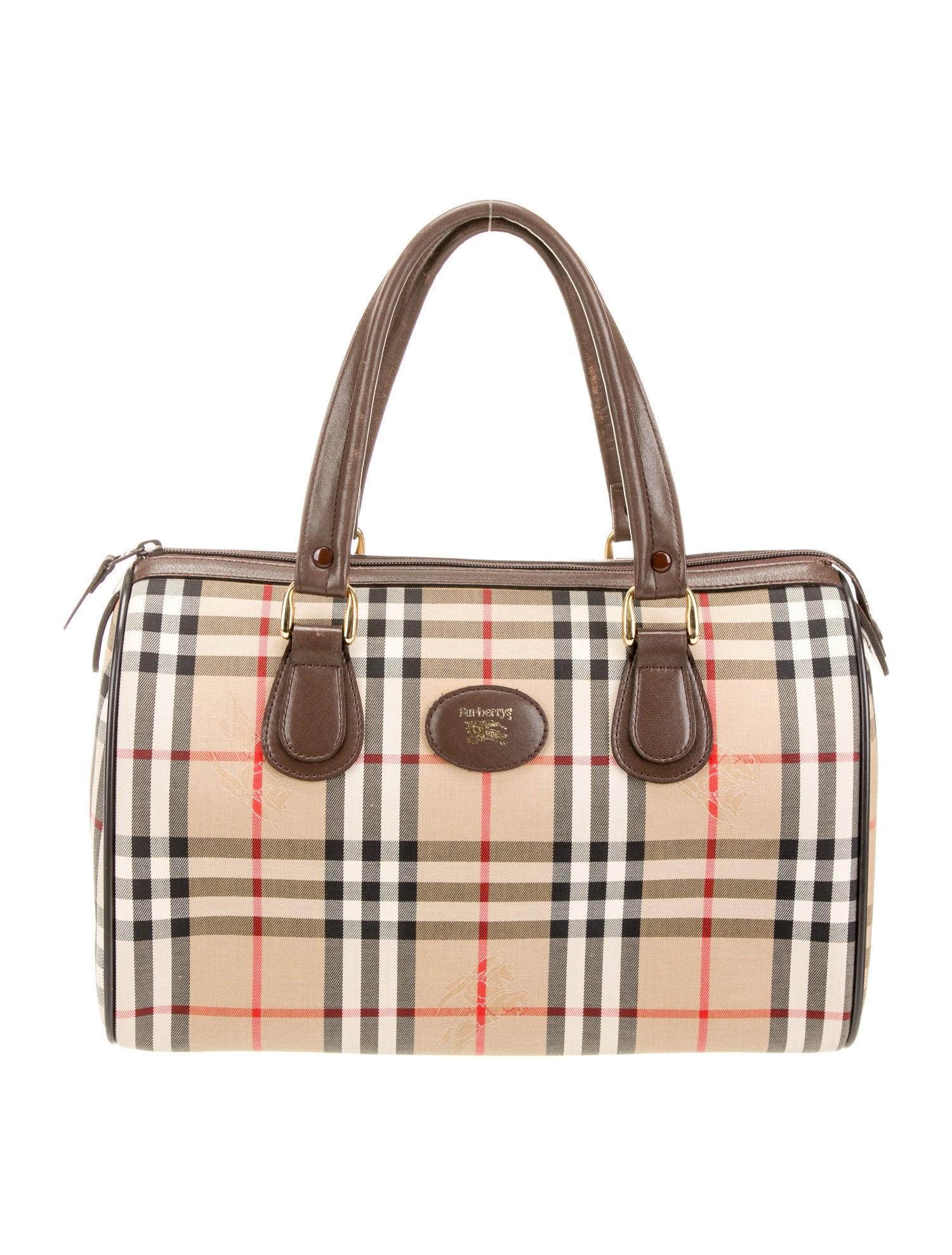 Burberry's Haymarket Check Top Handle Bag Vintage