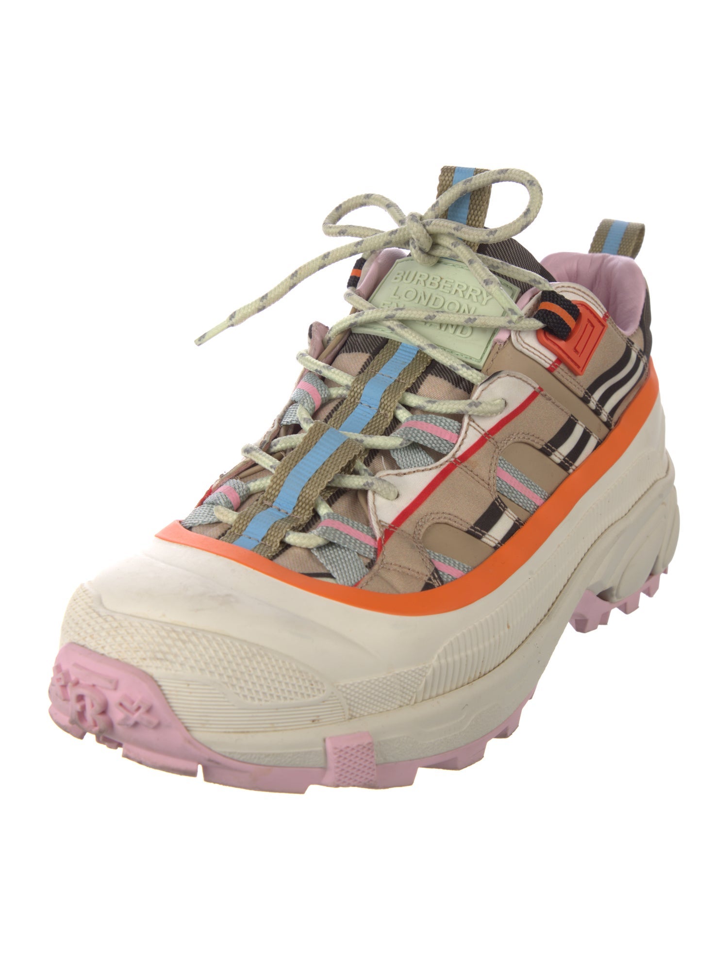 Burberry Nova Check Pattern Canvas Sneakers