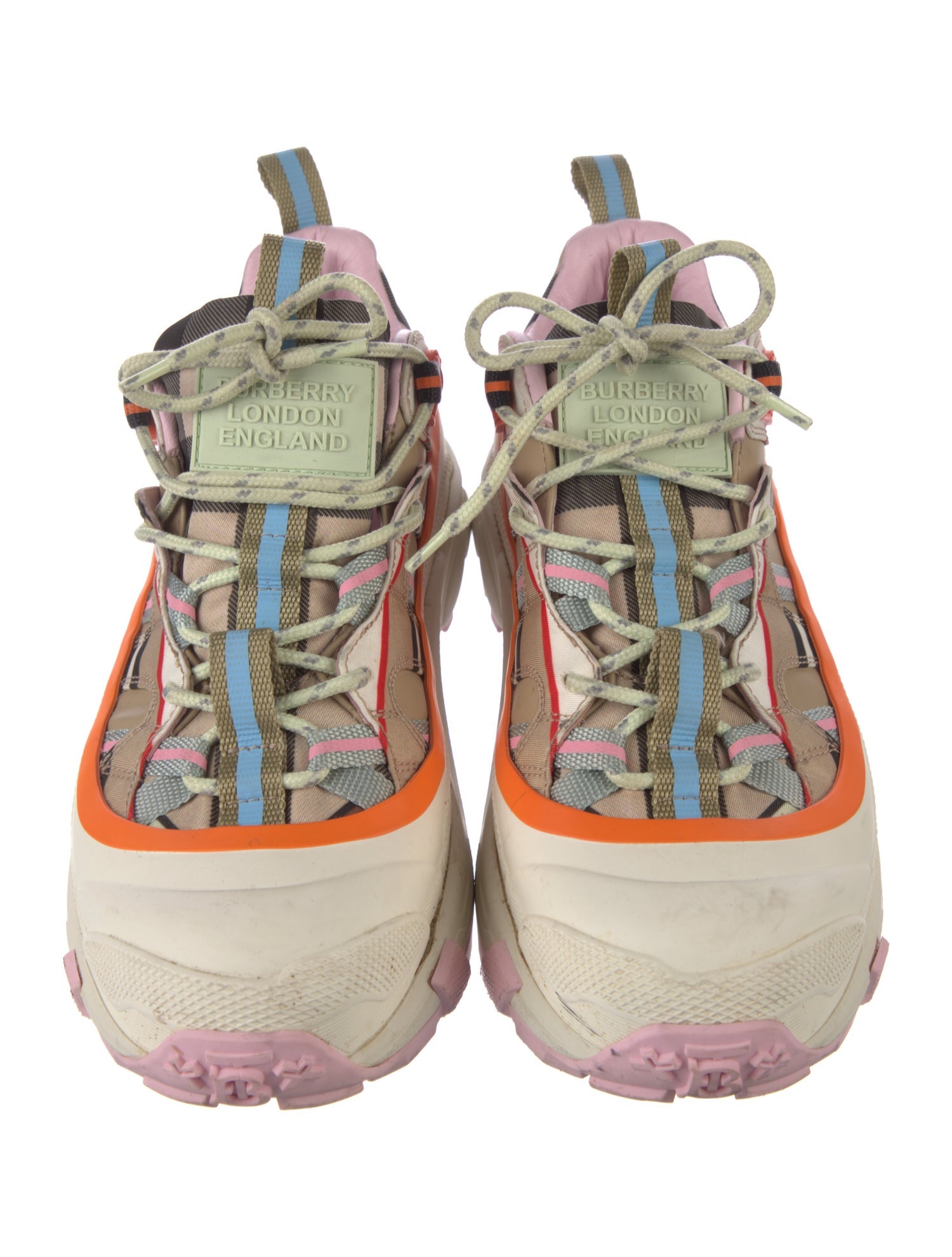 Burberry Nova Check Pattern Canvas Sneakers