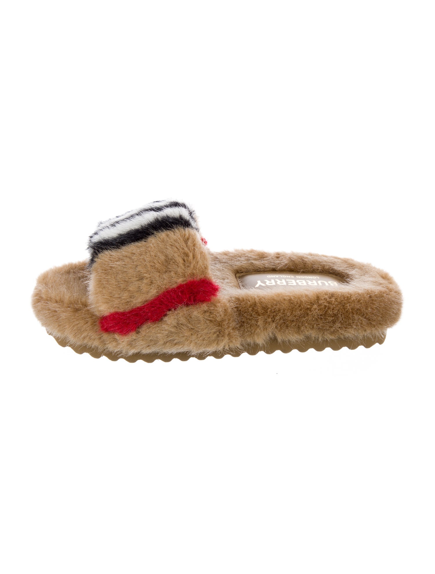 Burberry Burberry Kids' Fuzzy Check Slides