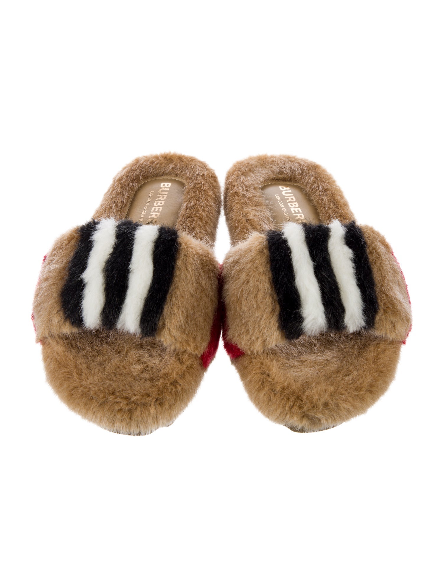 Burberry Burberry Kids' Fuzzy Check Slides