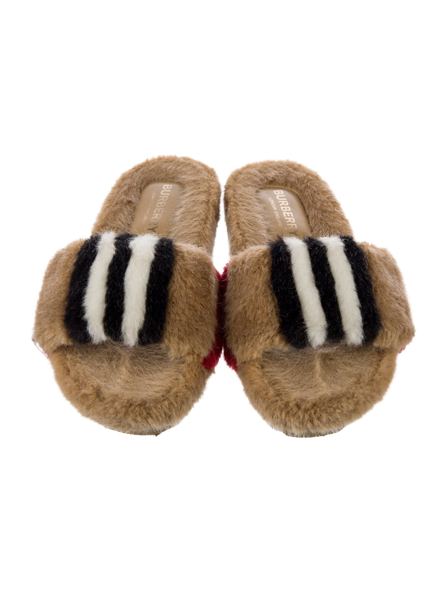 Burberry Burberry Kids' Fuzzy Check Slides
