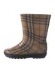 Burberry Haymarket Check Pattern Rubber Rain Boots