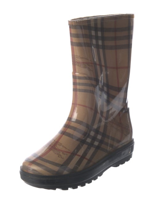 Burberry Haymarket Check Pattern Rubber Rain Boots
