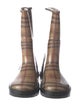 Burberry Haymarket Check Pattern Rubber Rain Boots