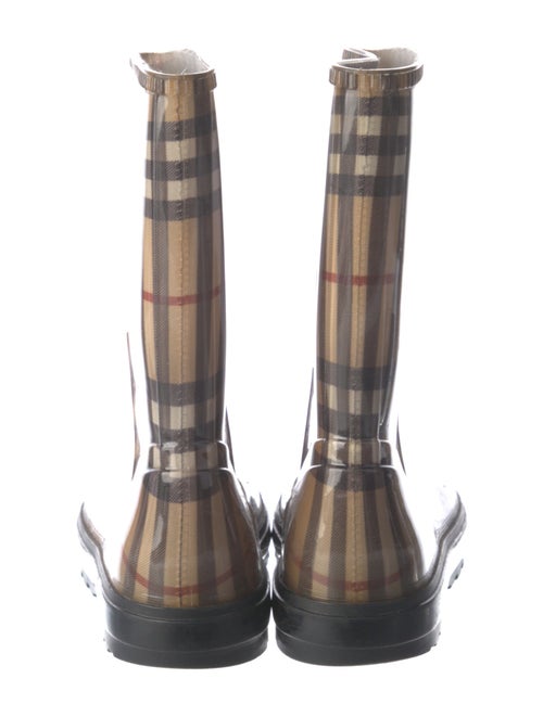 Burberry Haymarket Check Pattern Rubber Rain Boots