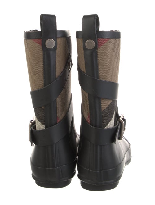 Burberry Rubber Plaid Print Rain Boots