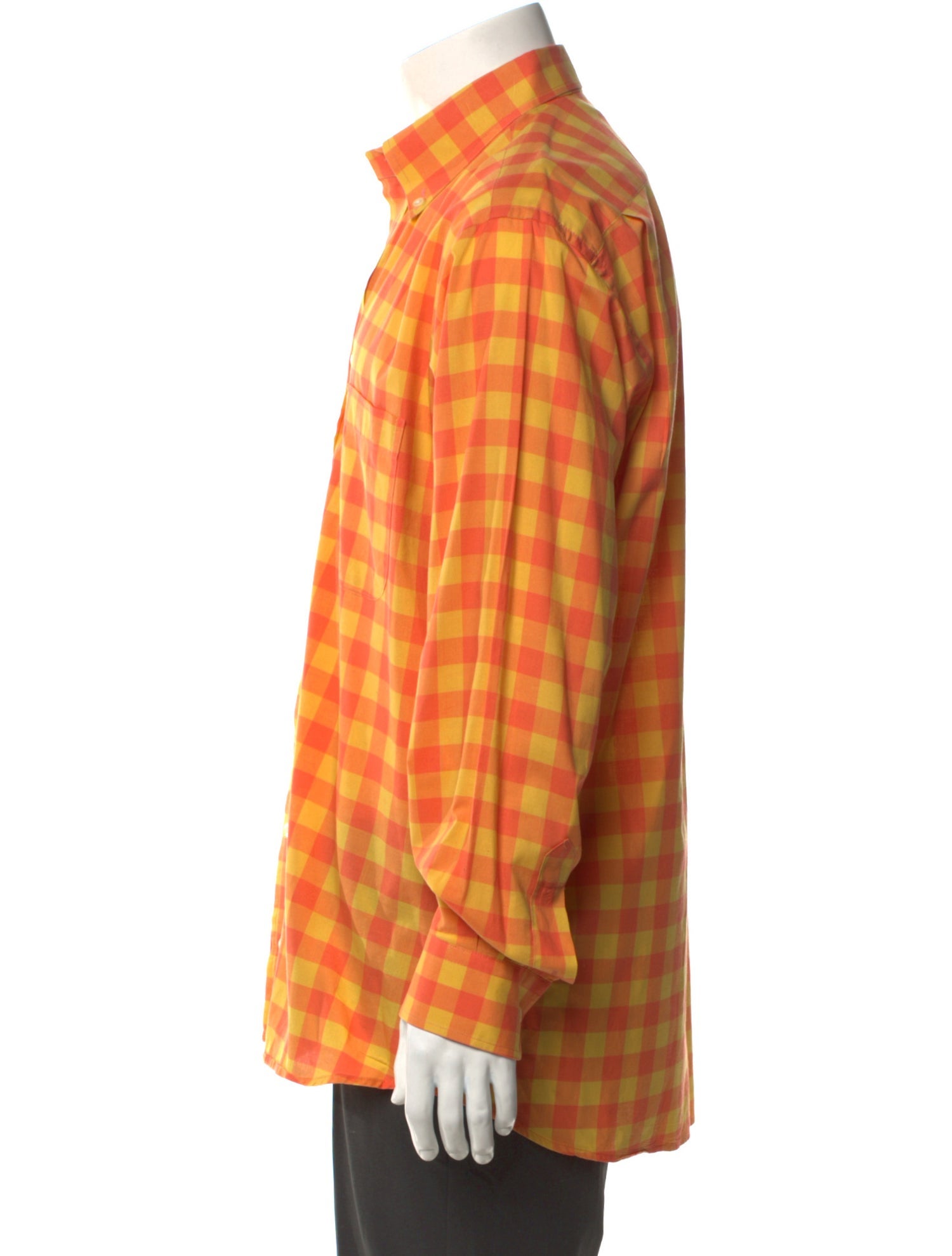 Burberry London Plaid Print Long Sleeve Dress Shirt