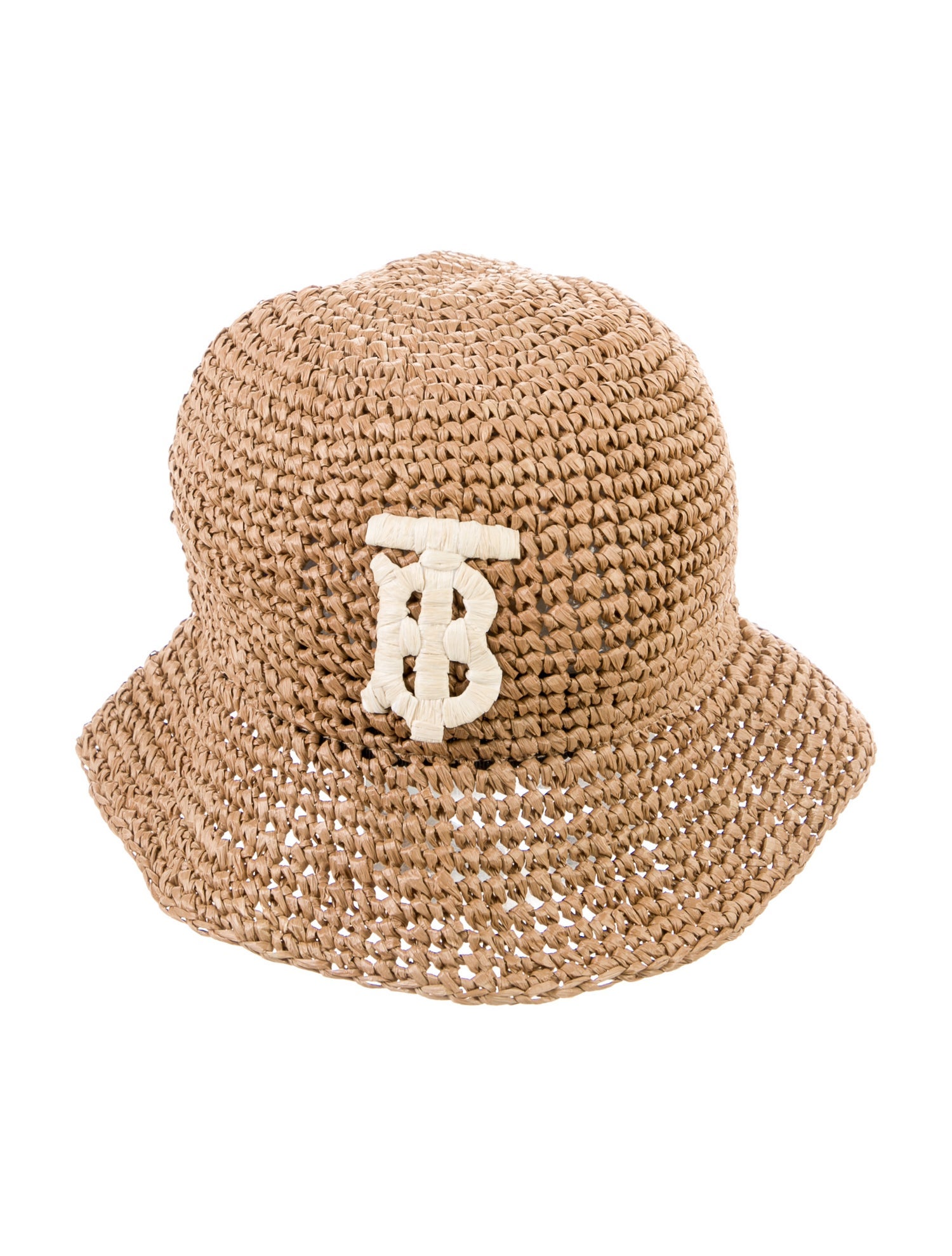 Burberry Logo Raffia Bucket Hat