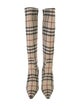 Burberry Nova Check Pattern Wool Boots