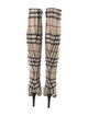 Burberry Nova Check Pattern Wool Boots