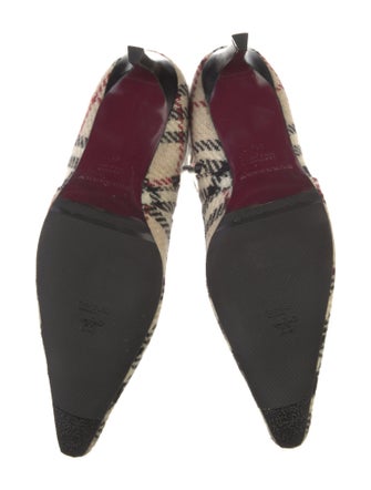 Burberry Nova Check Pattern Wool Boots