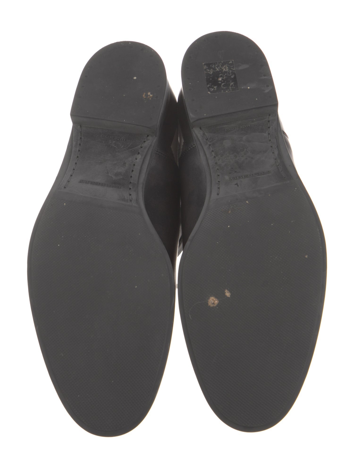 Burberry House Check Pattern Leather Chelsea Boots