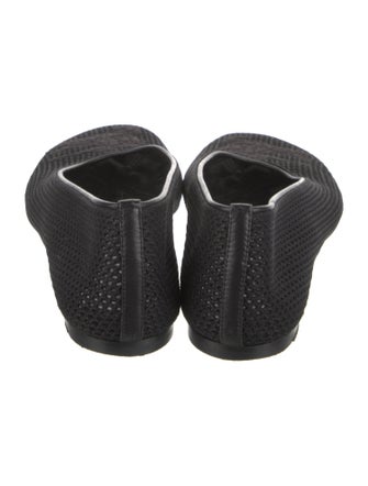 Burberry Mesh Leather Trim Embellishment Flats