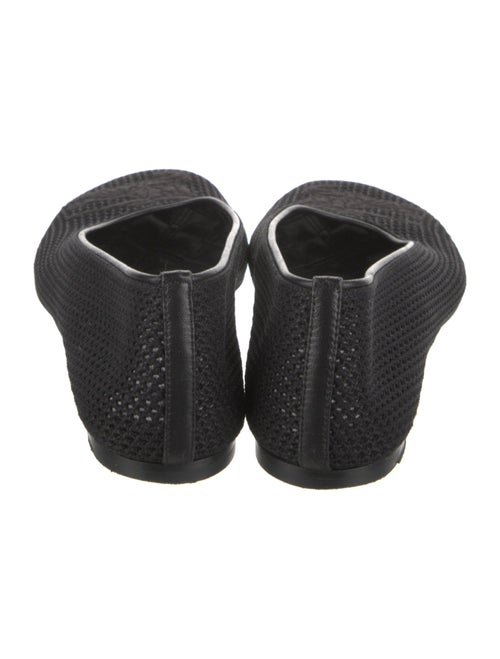 Burberry Mesh Leather Trim Embellishment Flats