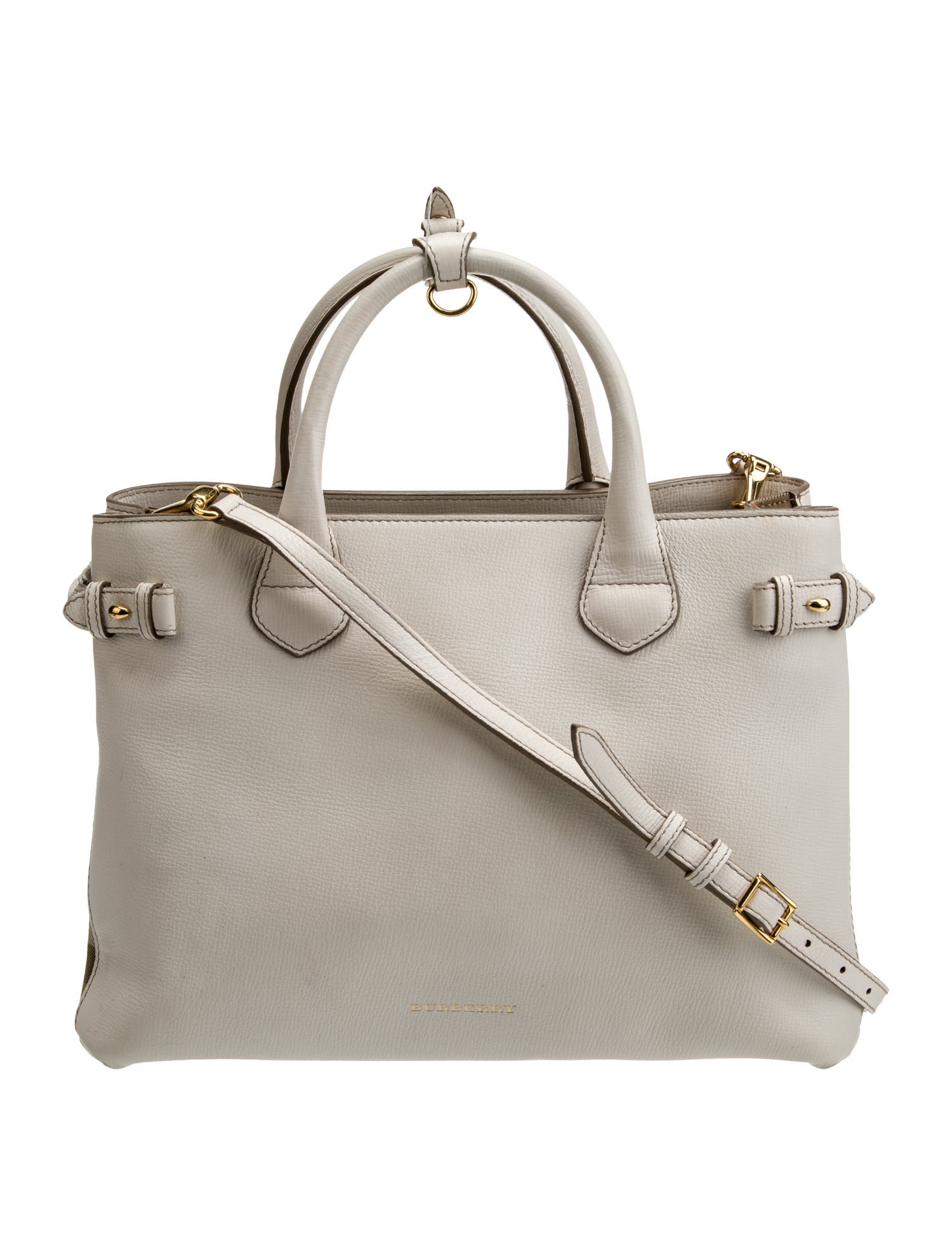 Burberry Leather Top Handle Bag