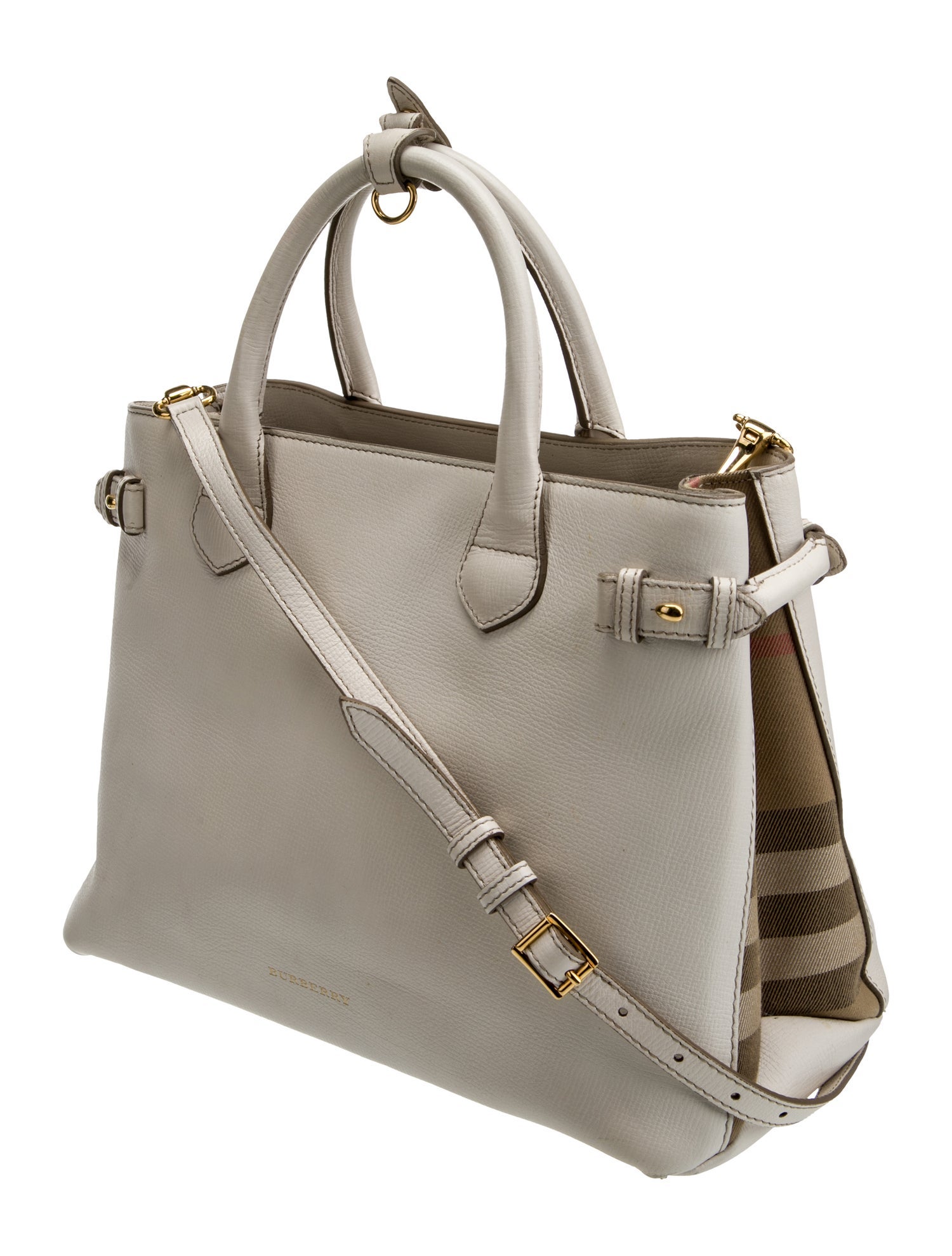 Burberry Leather Top Handle Bag