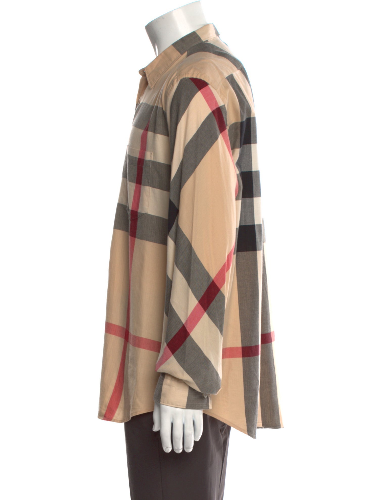 Burberry Brit Exploded Check Pattern Long Sleeve Shirt