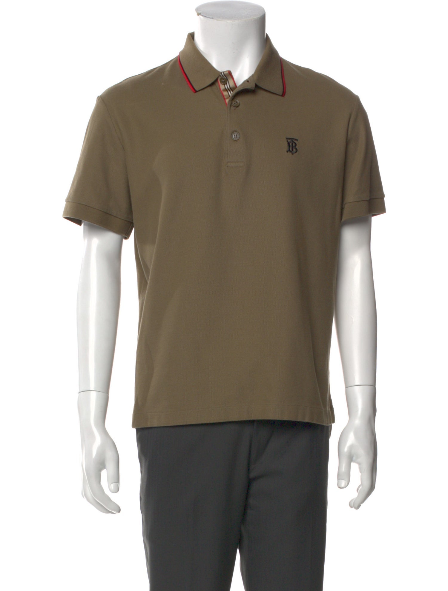 Burberry TB Monogram Collar Polo Shirt