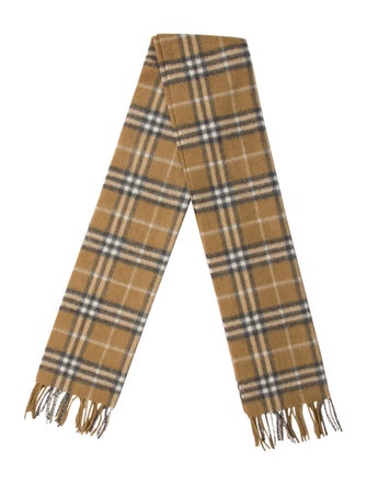 Burberry Cashmere House Check Pattern Scarf