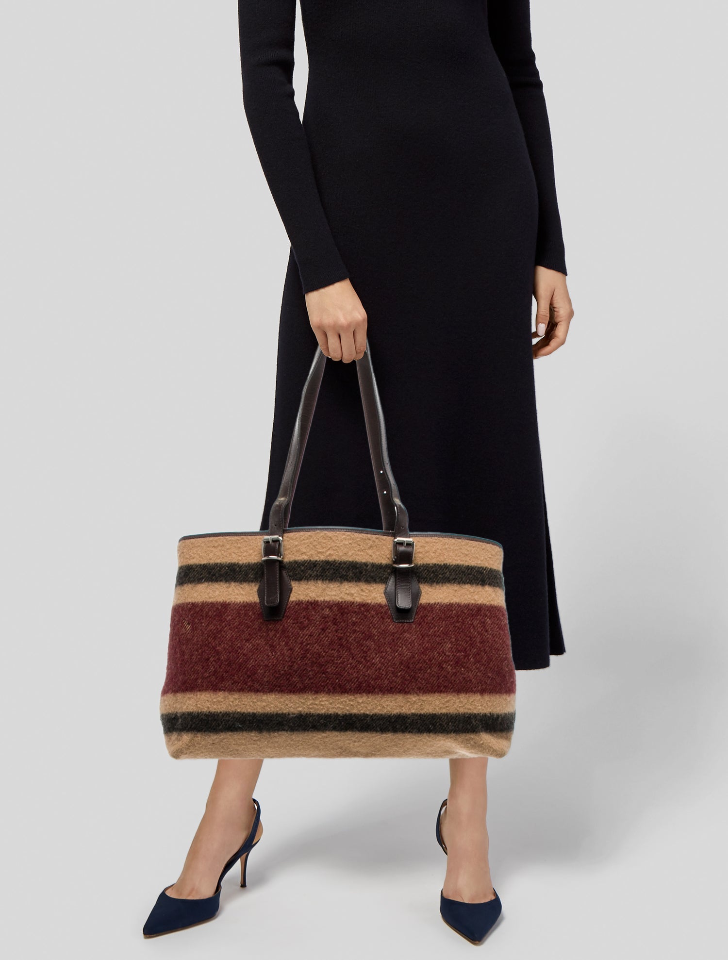 Burberry London Wool Messenger Bag