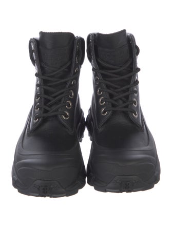 Burberry Leather Combat Boots