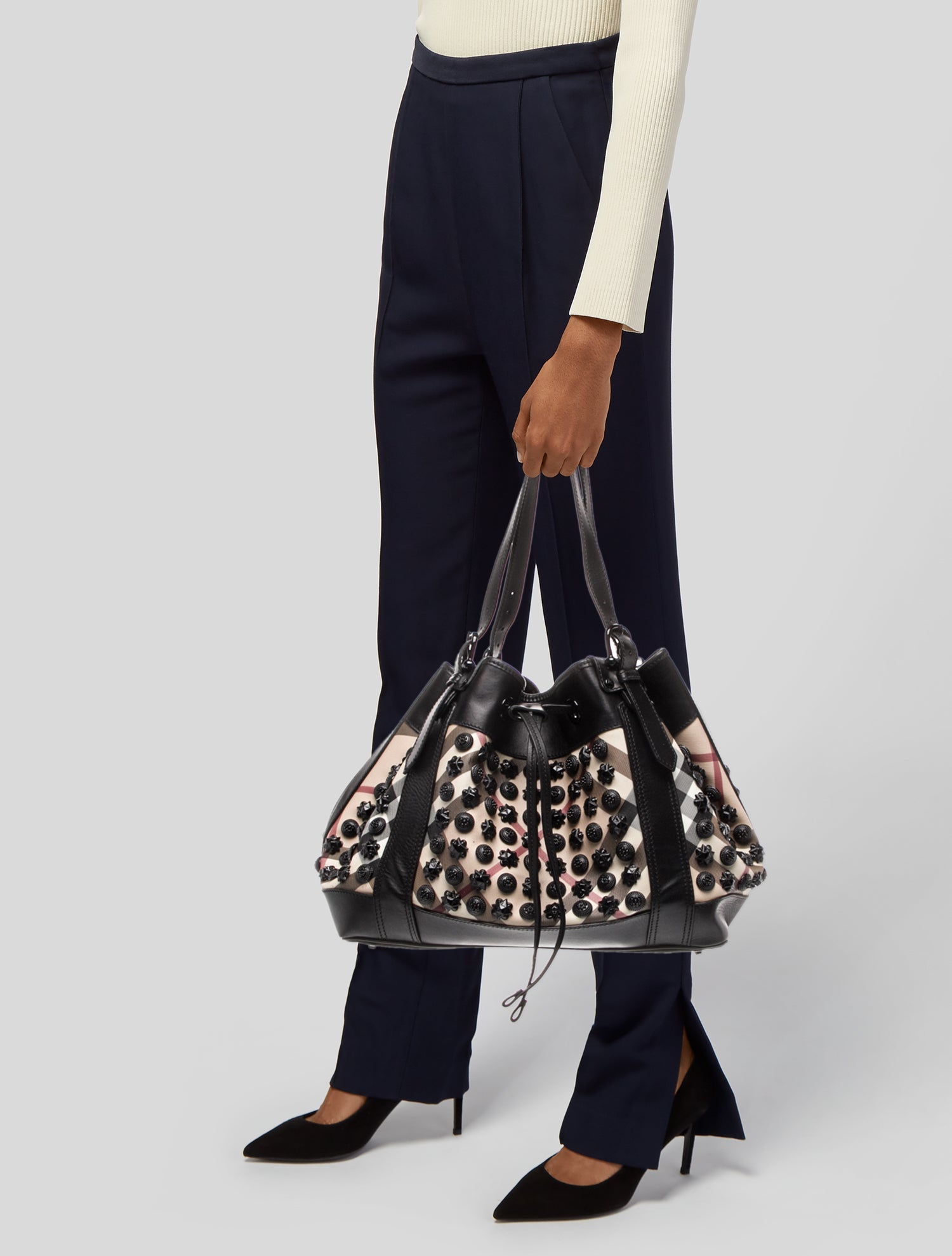 Burberry Nova Check Bucket Bag
