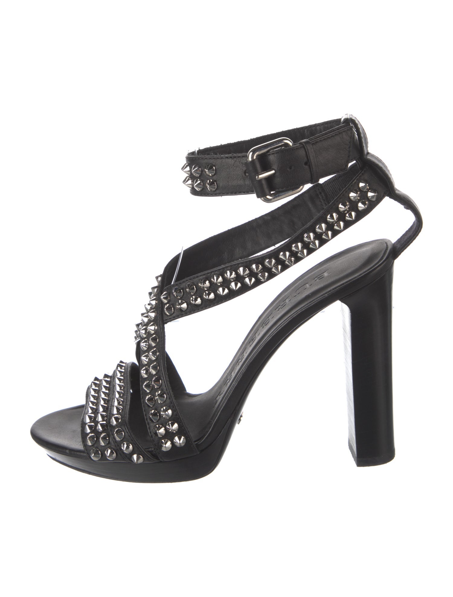 Burberry Leather Studded Accents Sandals