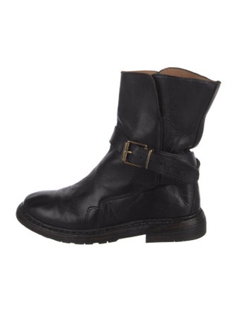 Burberry Leather Moto Boots