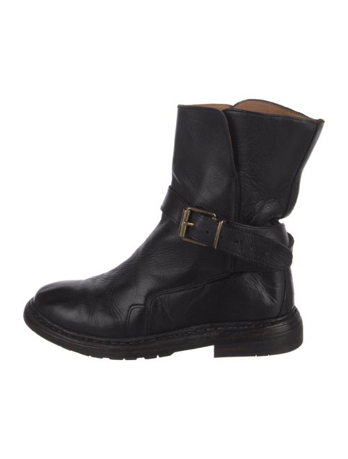 Burberry Leather Moto Boots