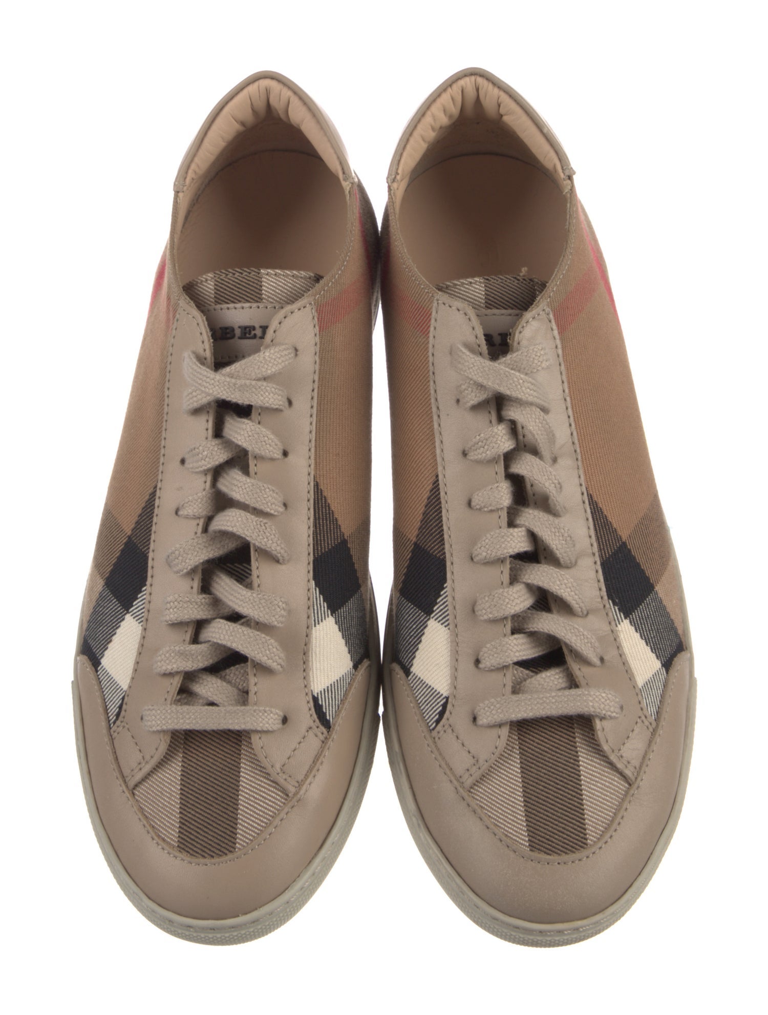 Burberry Nova Check Pattern Canvas Sneakers