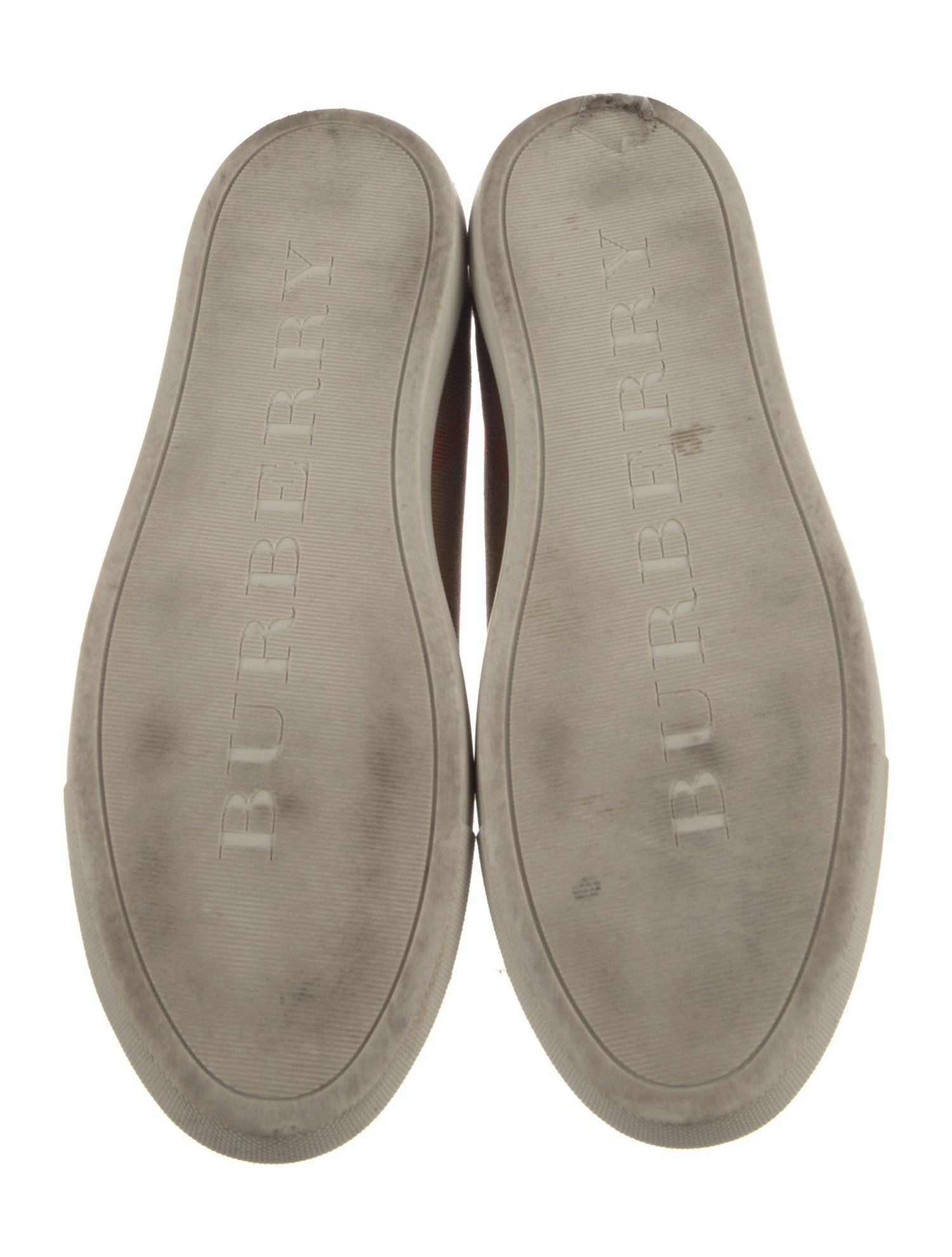 Burberry Nova Check Pattern Canvas Sneakers