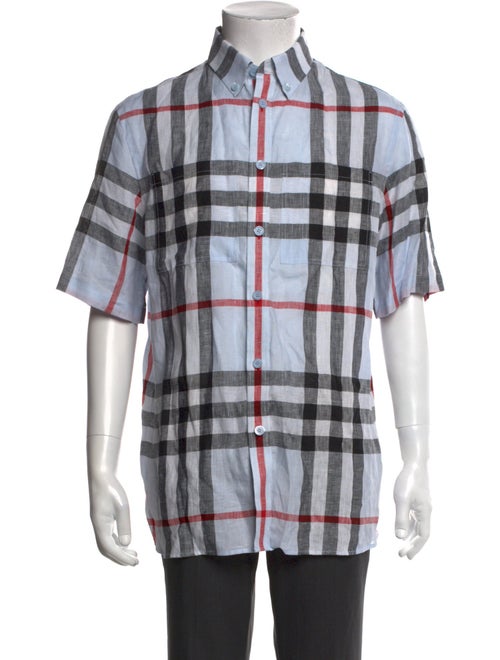 Burberry Nova Check Pattern Linen Shirt
