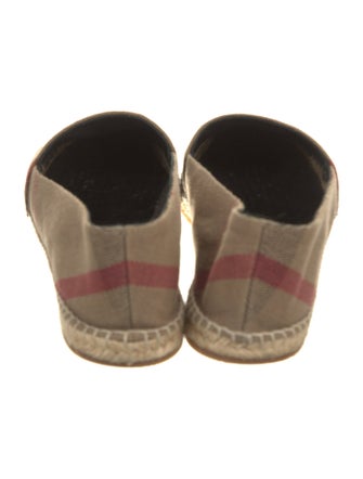 Burberry Nova Check Pattern Canvas Espadrilles