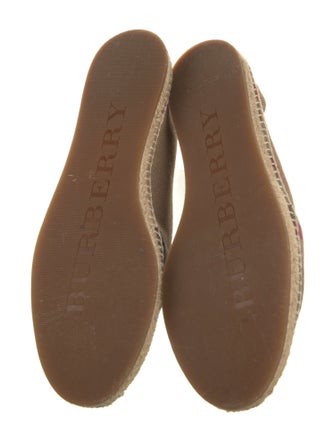 Burberry Nova Check Pattern Canvas Espadrilles