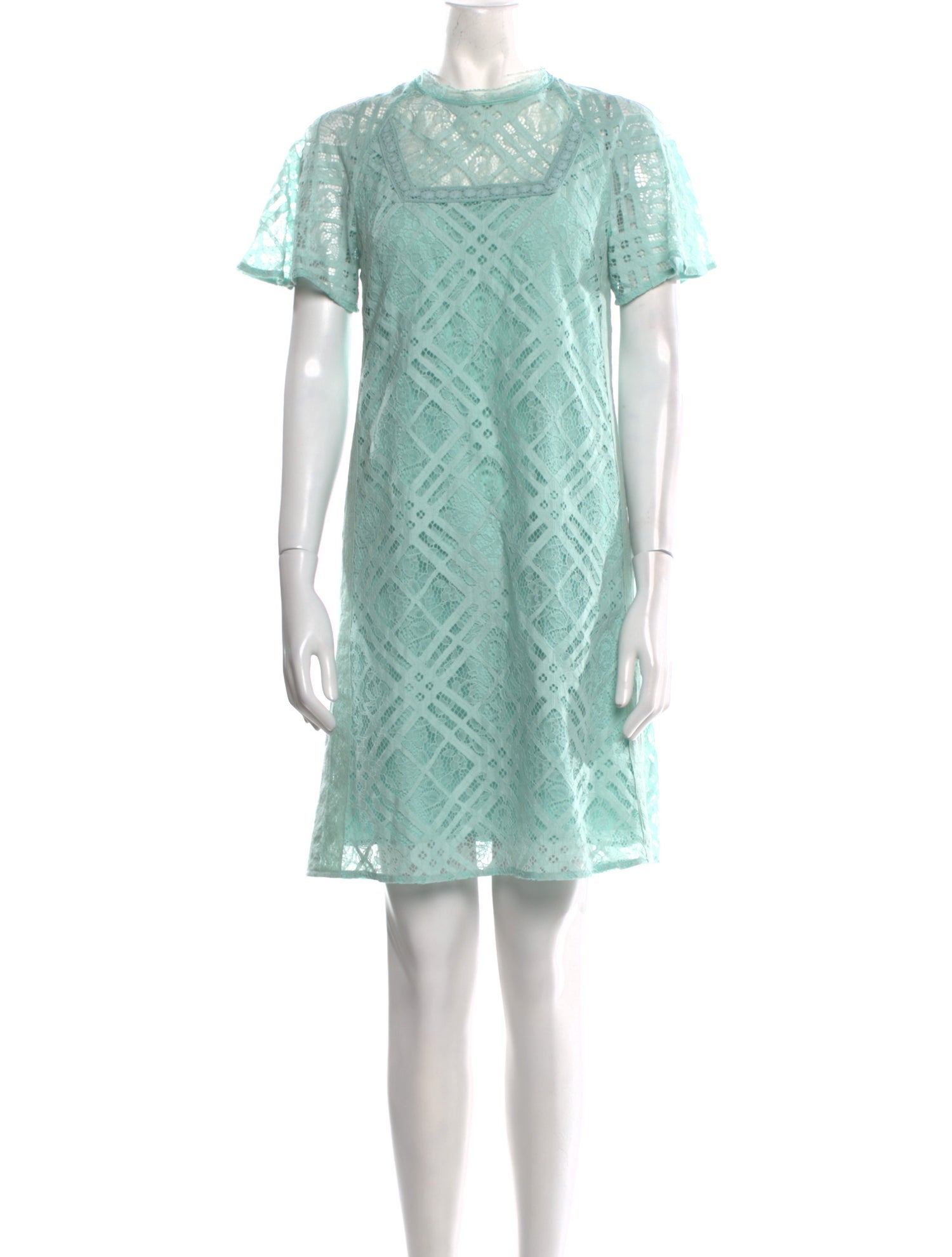 Burberry Lace Pattern Mini Dress