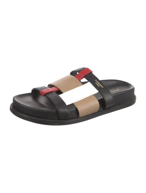 Burberry Leather Cutout Accent Slides