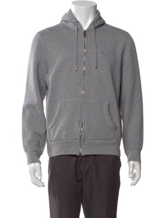 Burberry House Check Pattern V-Neck Hoodie