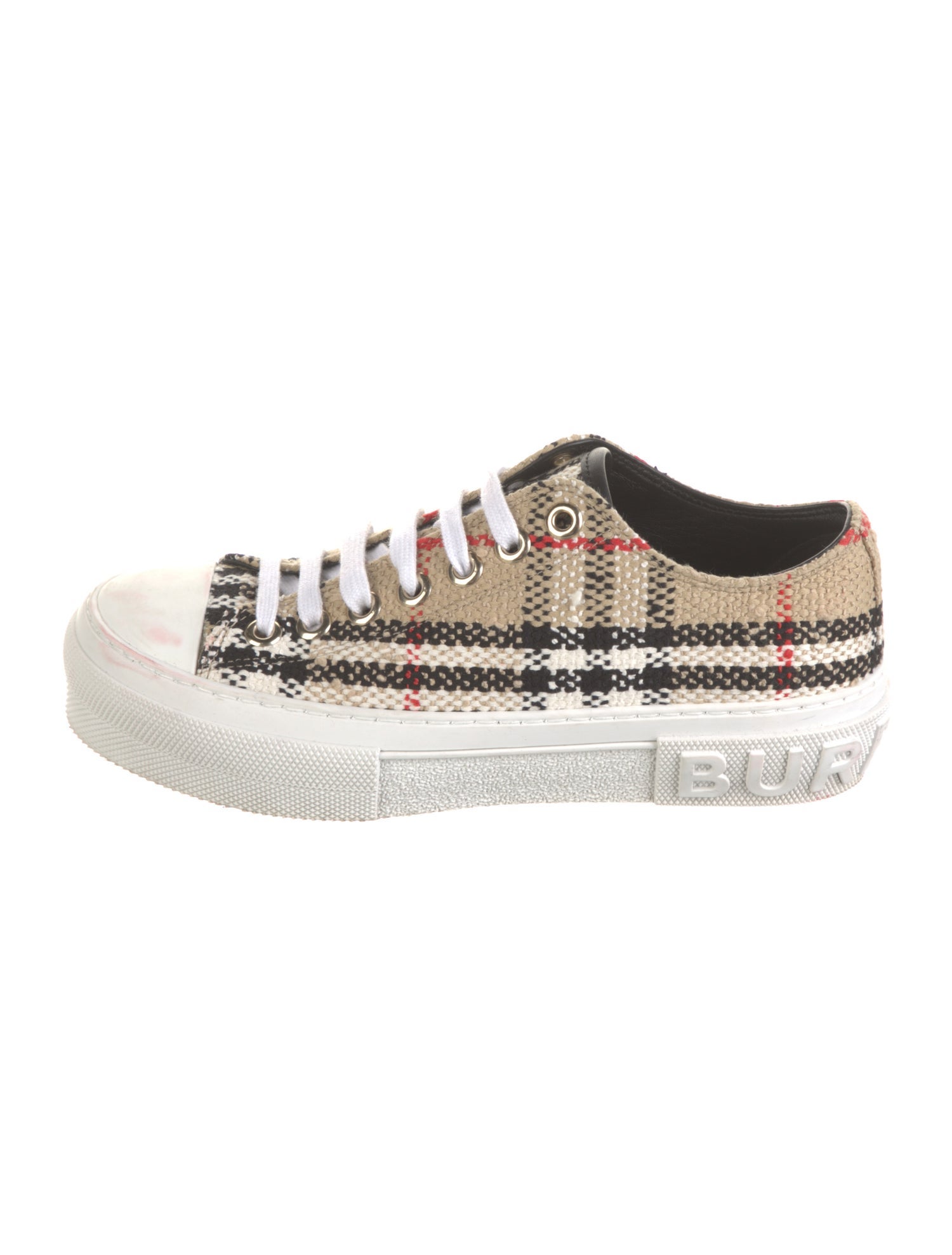 Burberry Vintage Check Plaid Print Sneakers