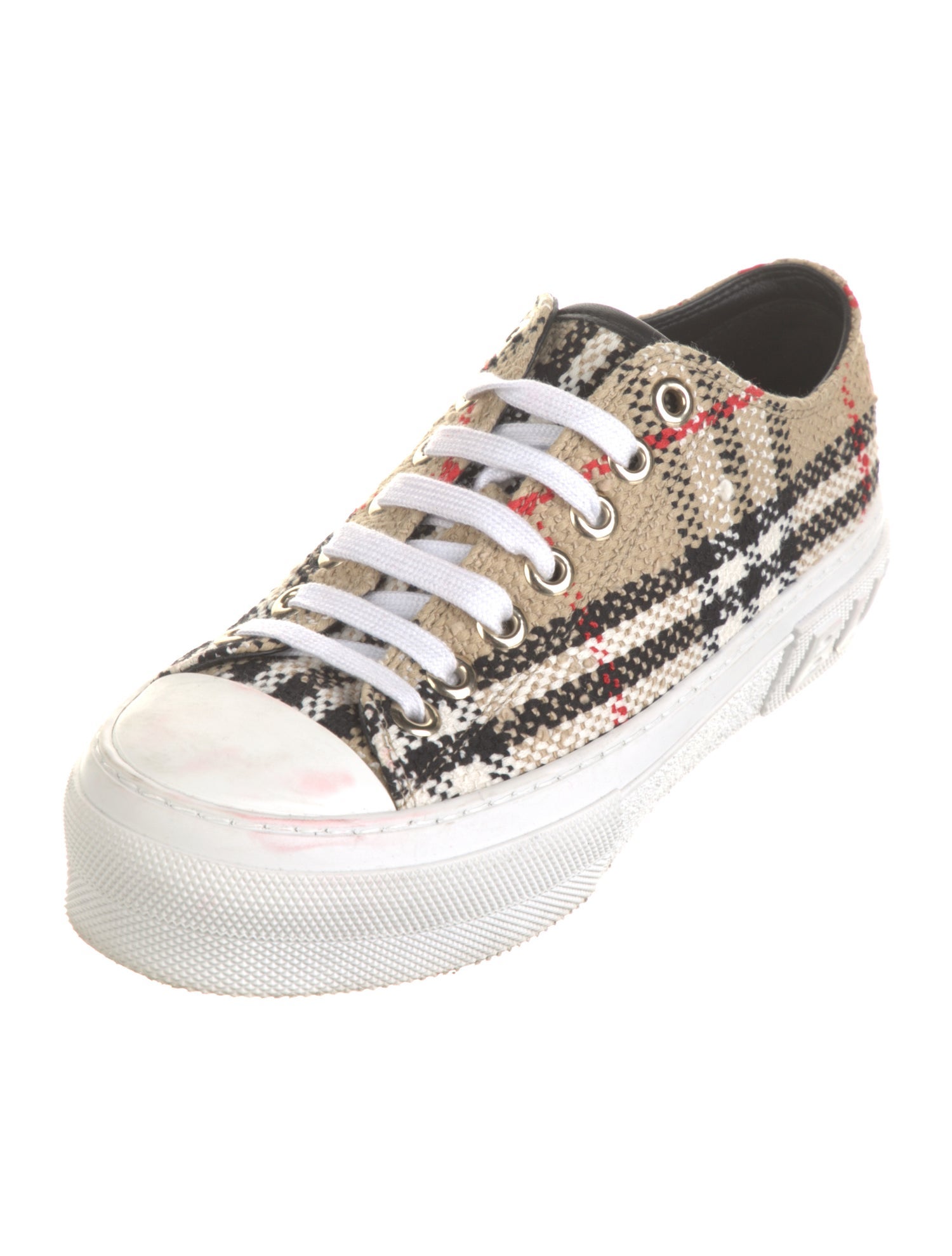 Burberry Vintage Check Plaid Print Sneakers