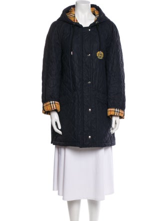 Burberry Roxwell Plaid Print Coat