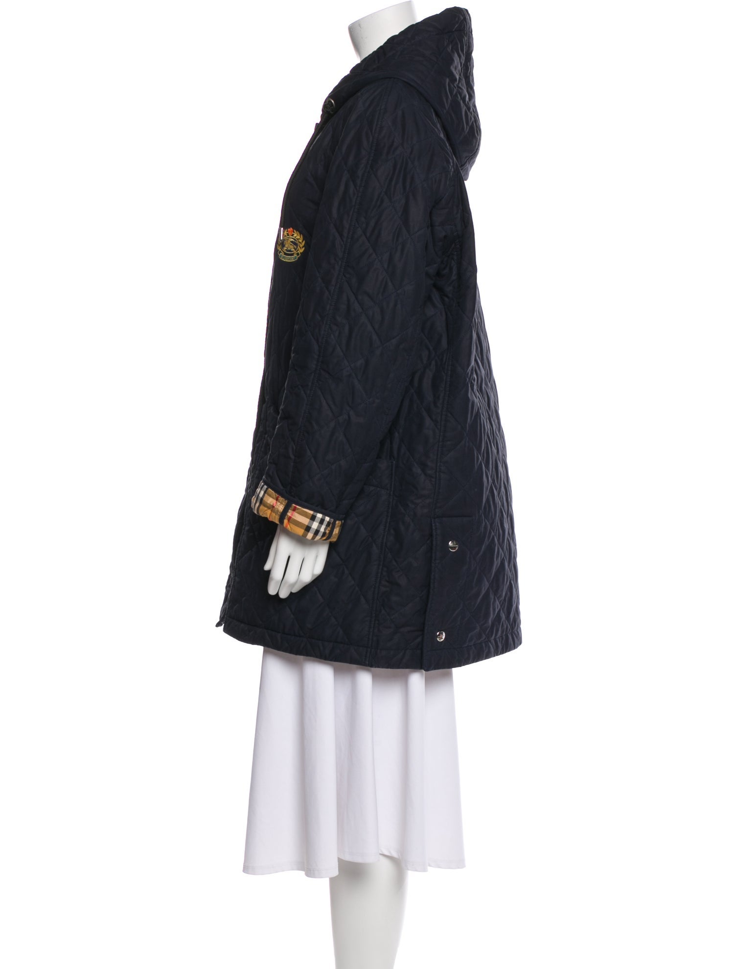 Burberry Roxwell Plaid Print Coat