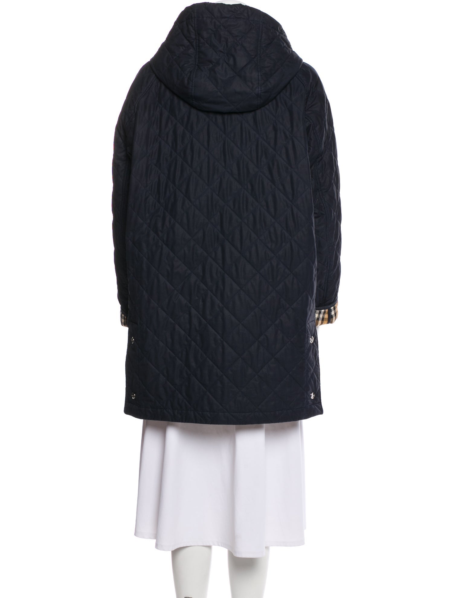 Burberry Roxwell Plaid Print Coat