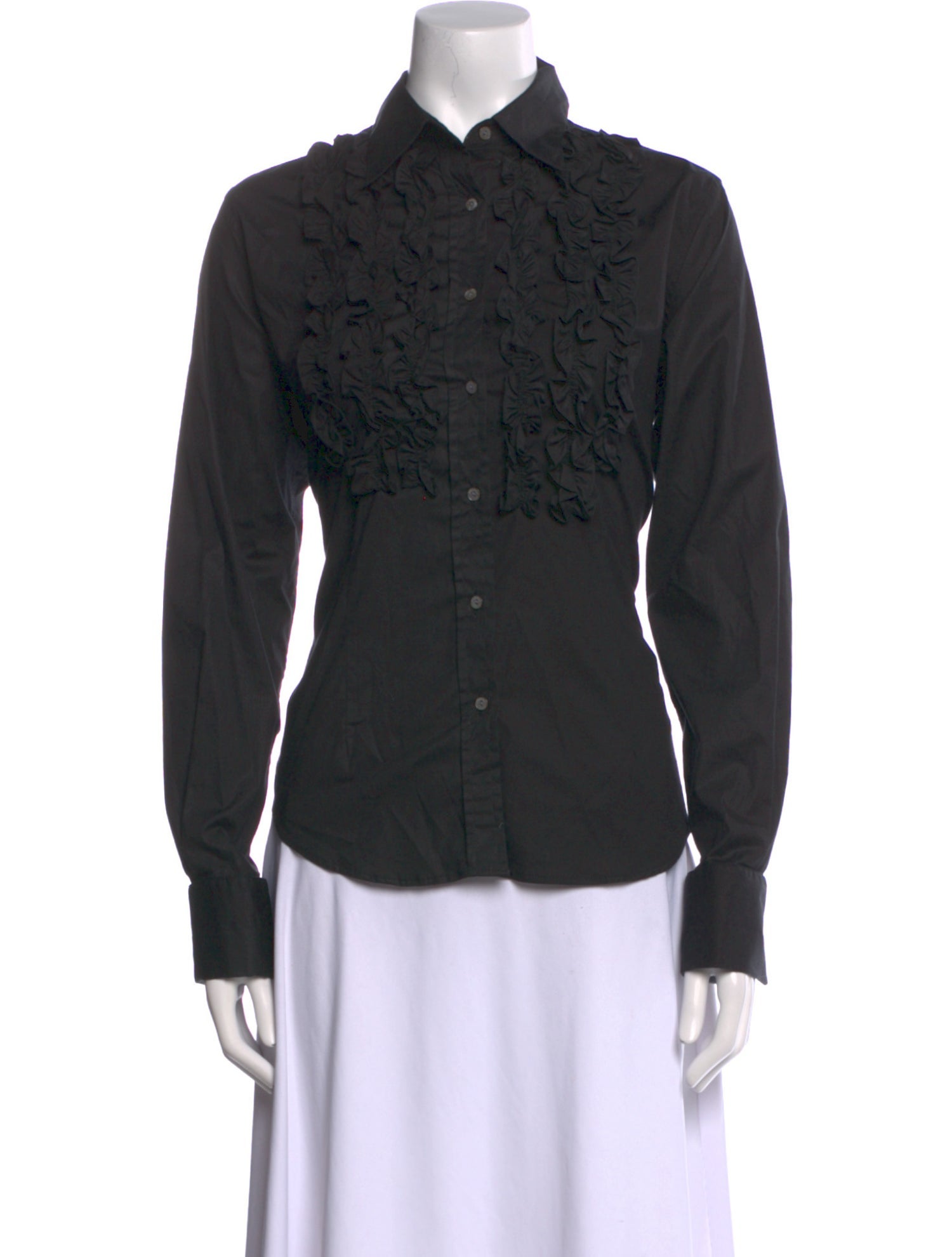 Burberry Long Sleeve Button-Up Top